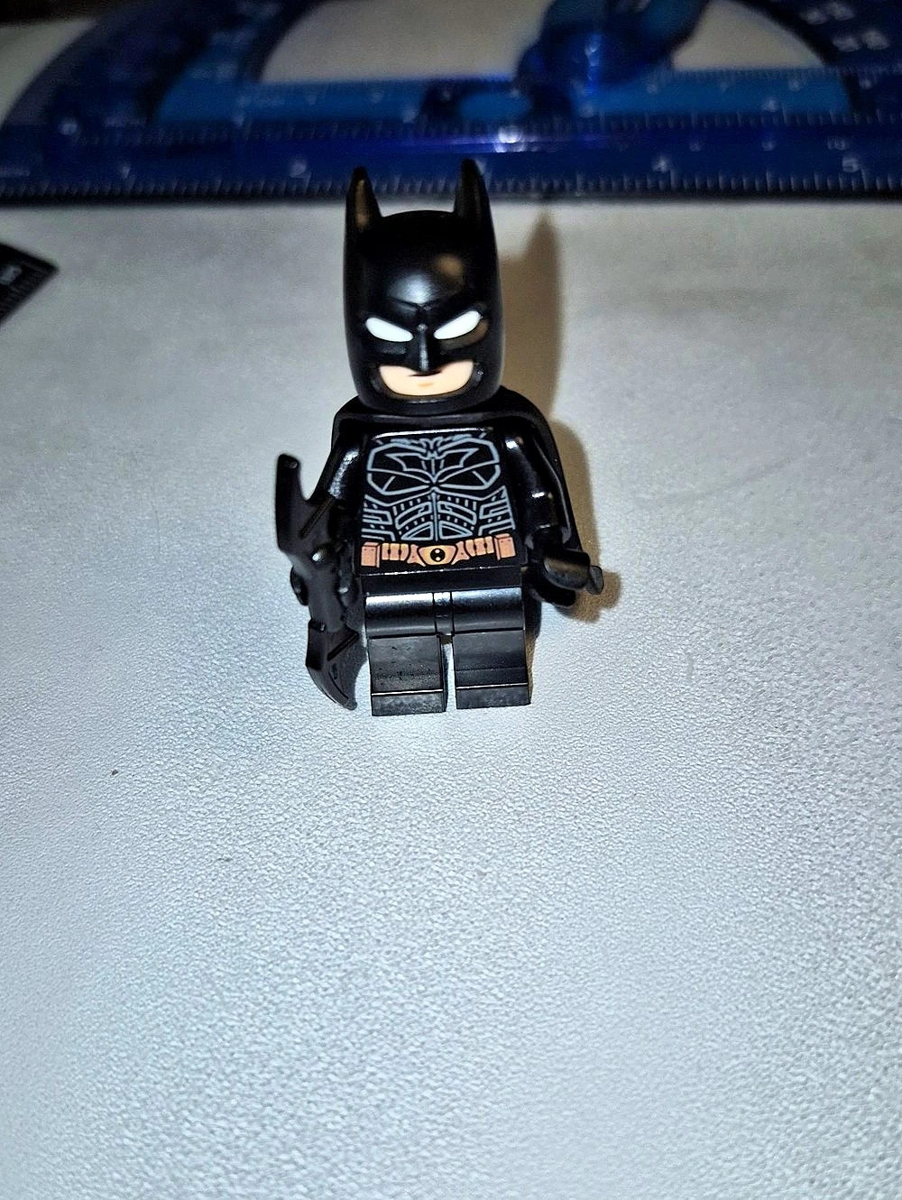 LEGO Batman - Black Suit with Copper Belt, Cowl with White Eyes, Flexible Rubber